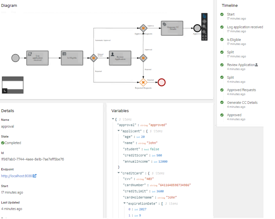 Completed Process Details with Task Done