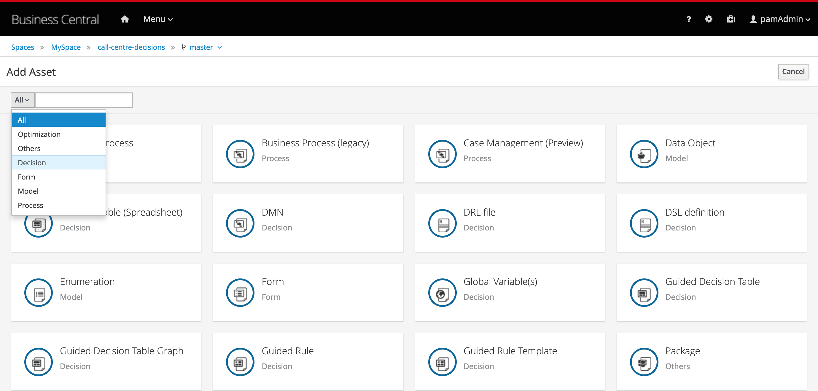 Add new assets decision
