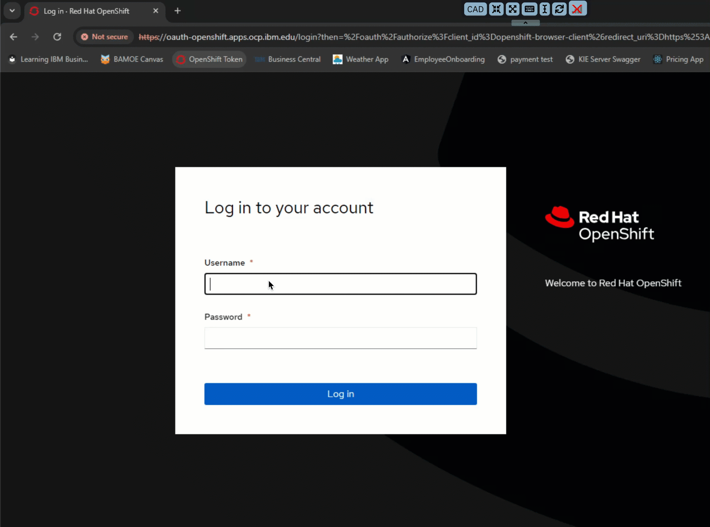 OpenShift Token process to connect Canvas